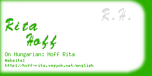rita hoff business card
